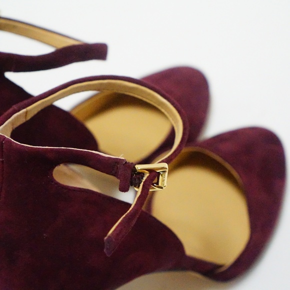 MICHAEL Michael Kors Maroon Suede Heels size 7.5M - Picture 3 of 6
